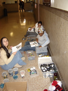 Building robots: Valerie, Melissa, & Racquel